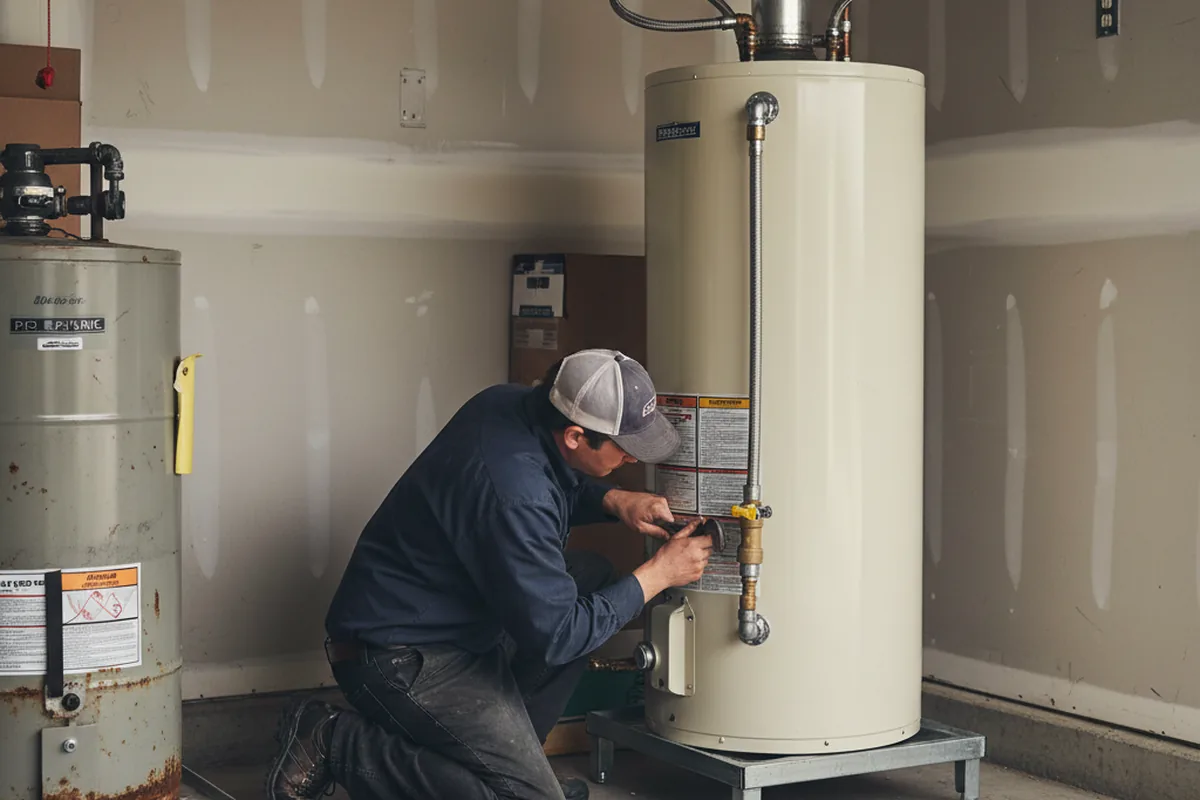 Water heater and shutoff valve replacement in Gilberton